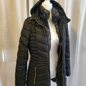 LAUNDRY By Shelli Segal, Women Puffer Hooded Jacket, Coat, Size M,Black